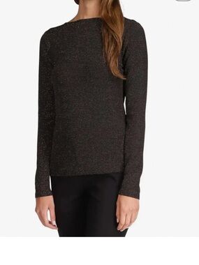 NWT Michael Kors Metallic Long Sleeve Cowl Top Size 1X